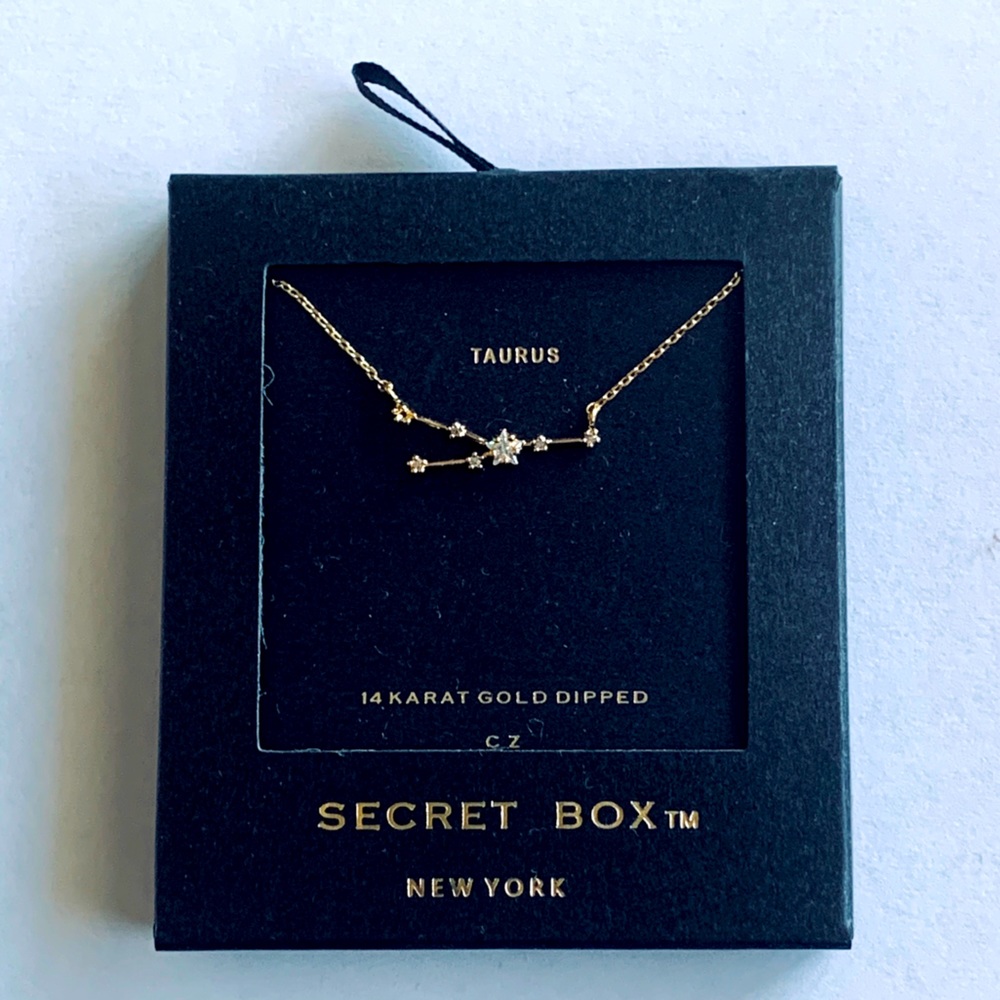 Taurus-Secret Box celestial necklaces.